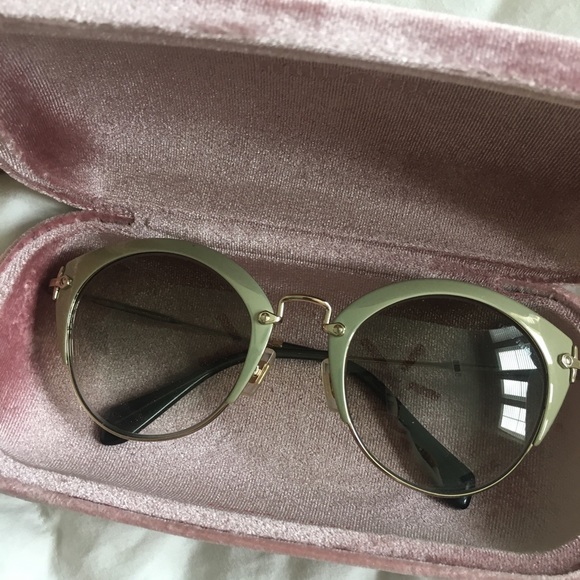 Miu Miu Oversized Round Metal Phantos Sunglasses - Picture 2 of 5
